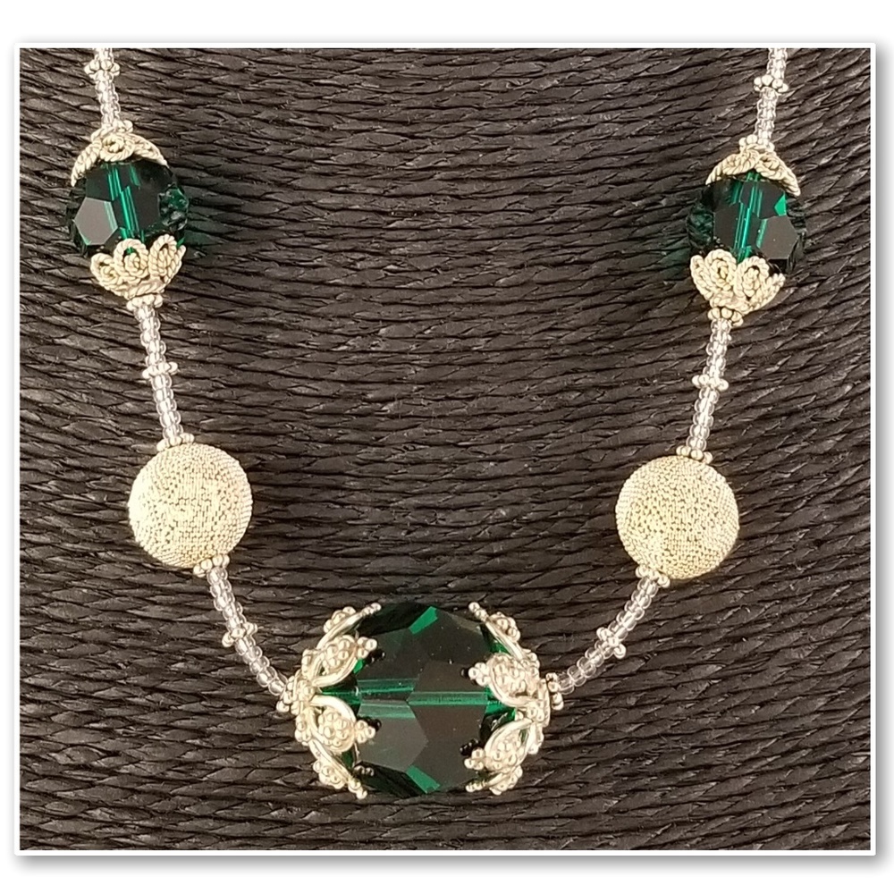 Swarovski and Sterling Silver Necklace & Earrings - Picture 8 of 8